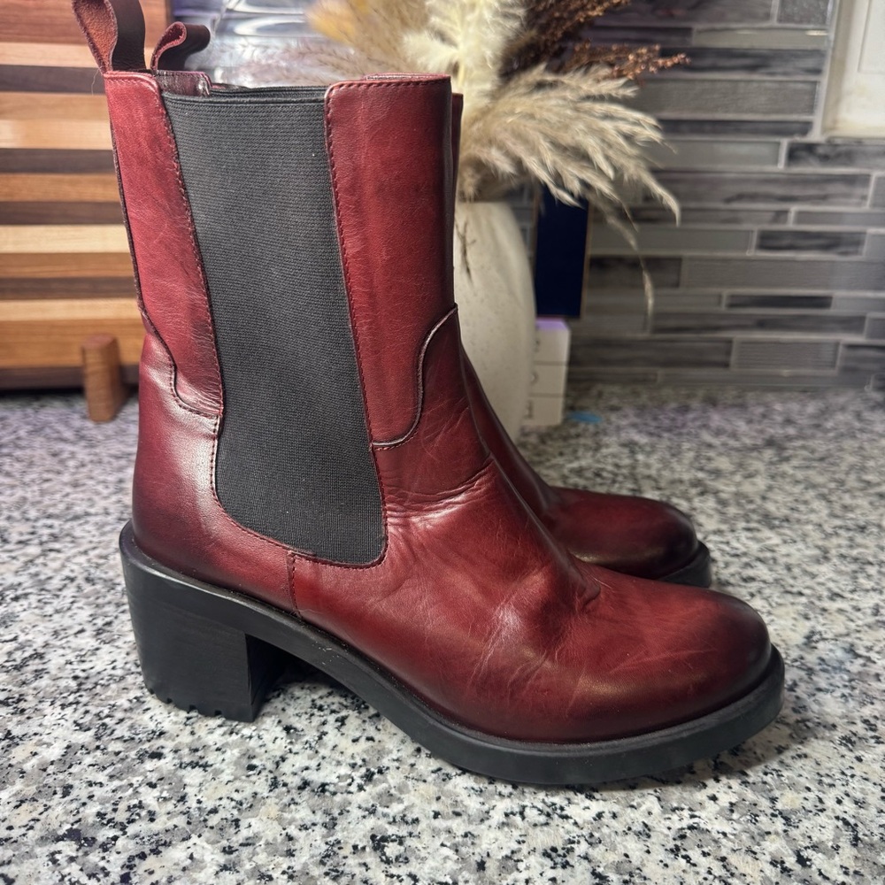 Emanuele Crasto | Women's Italian Leather Heeled Chelsea Boots Size EU 39 US 8.5 - Picture 14 of 15
